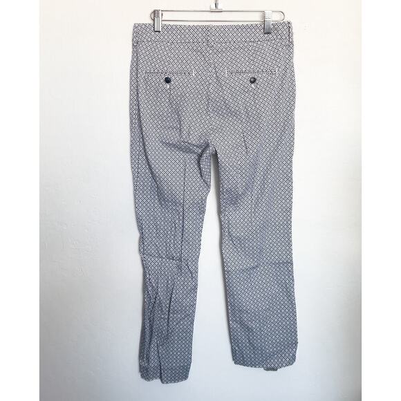 MAX MARA Weekend Cotton Geometric Printed Capri Crop Pants Size 4 Flawed - Picture 2 of 9